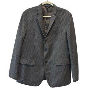 Banana Republic Tessuto SLIM-FIT CHALK STRIPE Gray Wool BLAZER 44 R​​​​​​